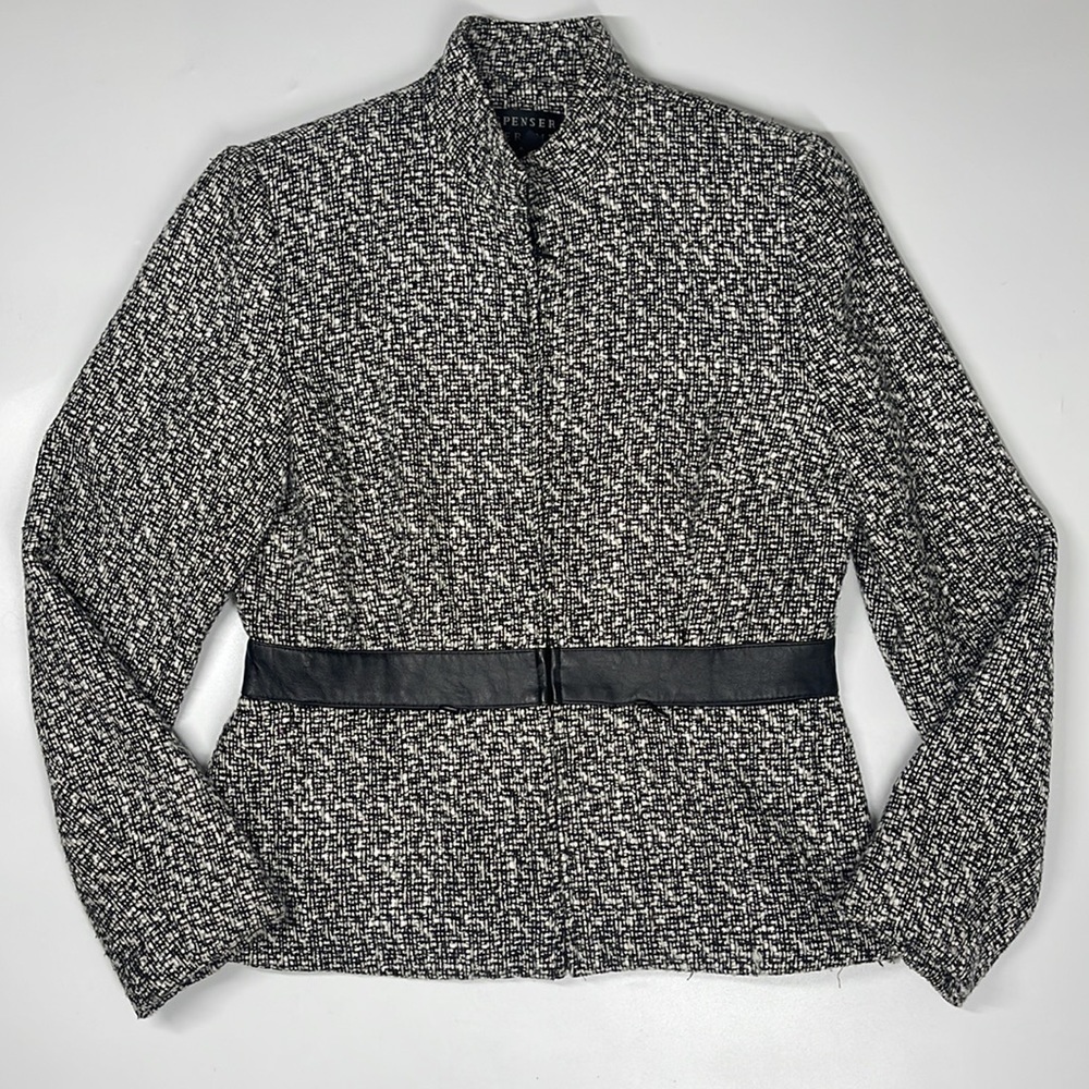 Spencer Jeremy Black & White Career Business Blazer Jacket Women's Size S